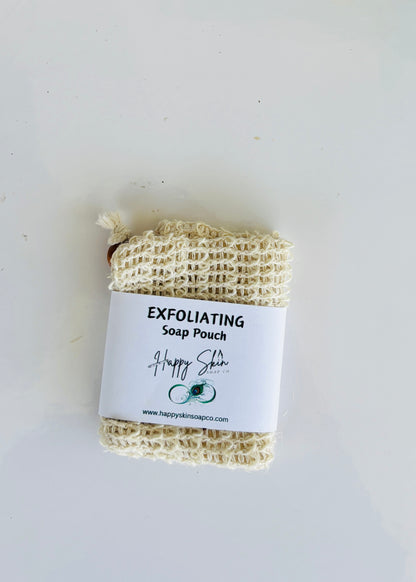 Exfoliating Soap Pouch | Natural Holistic Self Care | Happy Skin Soap Co.